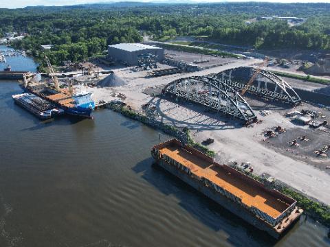 Port of Coeymans thrives as staging area for NYC infrastructure projects